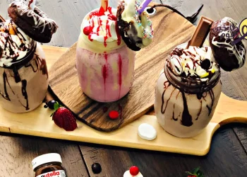 انتعاش ومذاق فخم.. طريقة عمل ميلك شيك البراونيز بالكريمة والشوكولاتة بطريقة الكافيهات