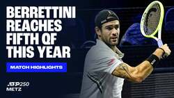 Highlights: Berrettini reaches Metz 2025 QFs, next faces Tien | ATP Tour
