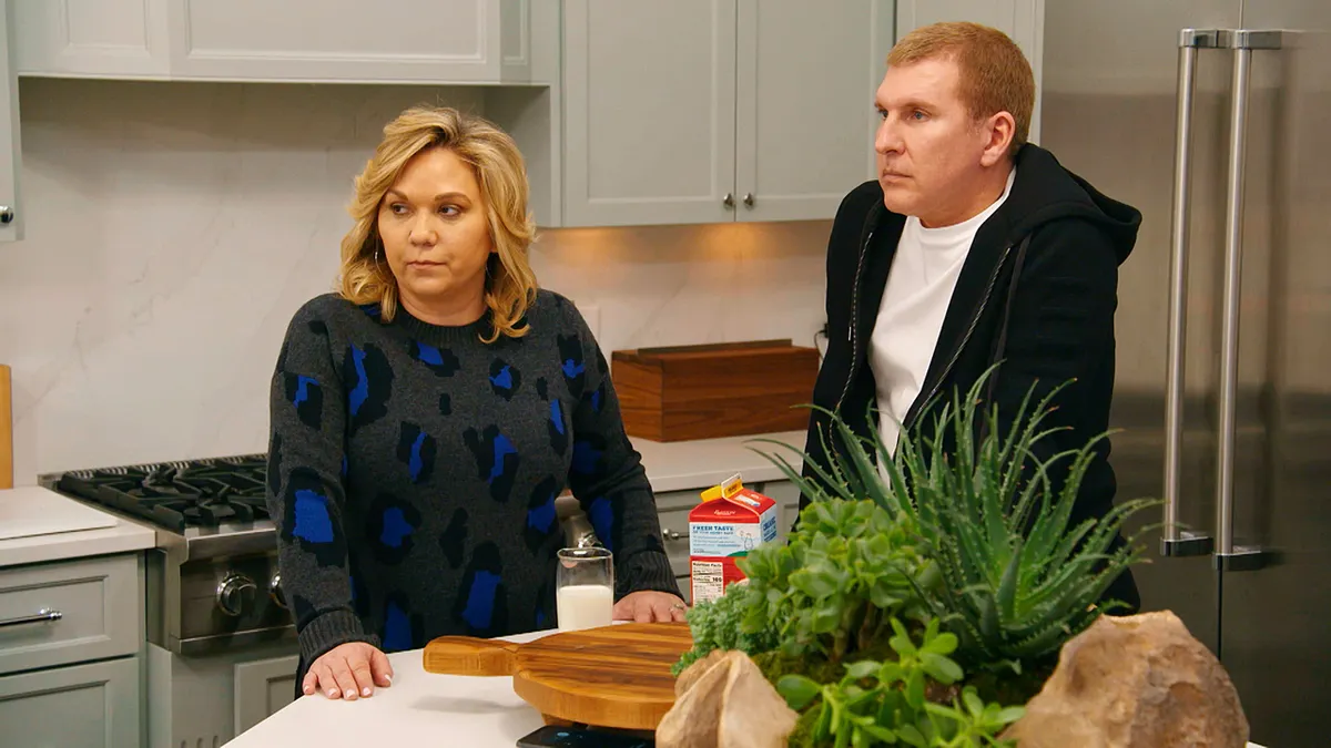 Julie and Todd Chrisley in their kitchen