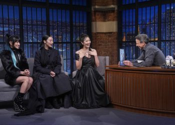 Renate Reinsve, HUNTR/X Singers Rei Ami, Audrey Nuna and EJAE Appear on "Late Night With Seth Meyers"