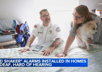 'Bed shaker' alarm installed in suburban homes of deaf, hard of hearing in Buffalo Grove, Illinois