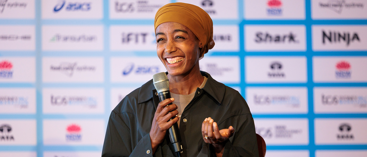 Sifan Hassan spoke to reporters on Friday