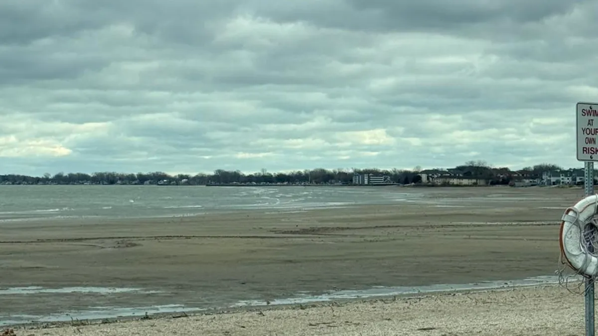 High winds causing water to 'vanish' from western Lake Erie