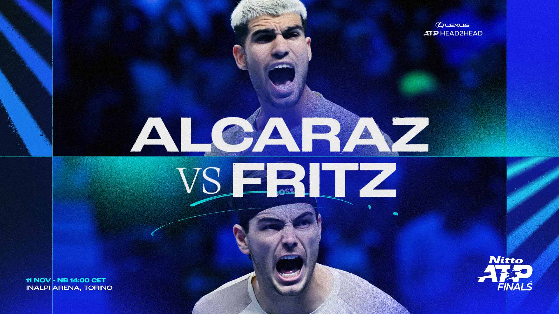 Carlos Alcaraz leads Taylor Fritz 4-1 in their Lexus ATP Head2Head series.