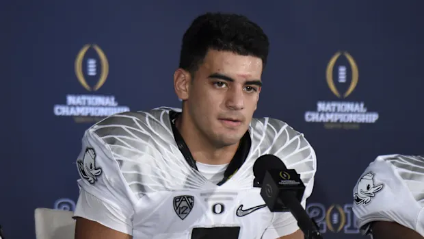 oregon ducks marcus mariota quarterback heisman trophy dan lanning nfl college football dante moore justin herbert gabriel 