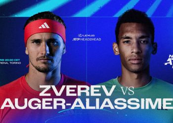 Alexander Zverev leads Felix Auger-Aliassime 6-3 in their Lexus ATP Head2Head series.