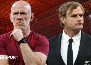 Steve Tandy (left) and Scott Robertson will be involved in a Wales v New Zealand game for the first time as head coaches