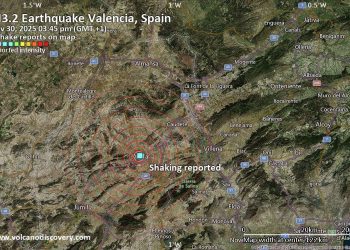 Unconfirmed quake or seismic-like event reported: 33 km northwest of Elda, Alicante, Valencia, Spain, 9 minutes ago