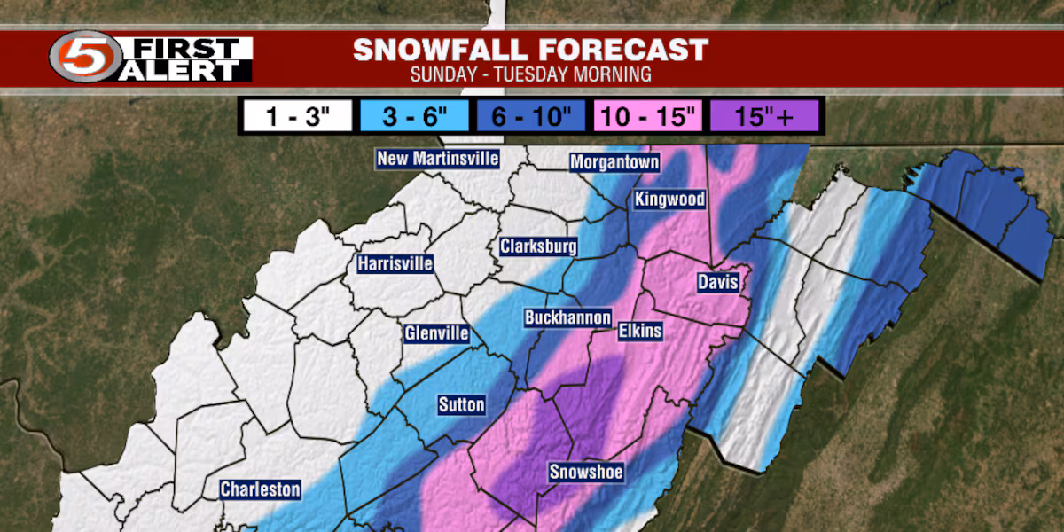 Heavy Snowfall Awaits the Eastern Mountains