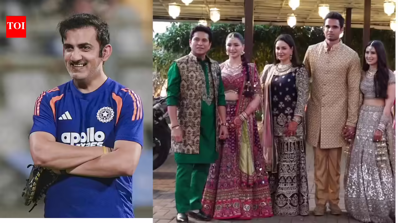 Gautam Gambhir attends Arjun Tendulkar's wedding hours before India vs England T20 World Cup semifinal - Watch | Off the field News