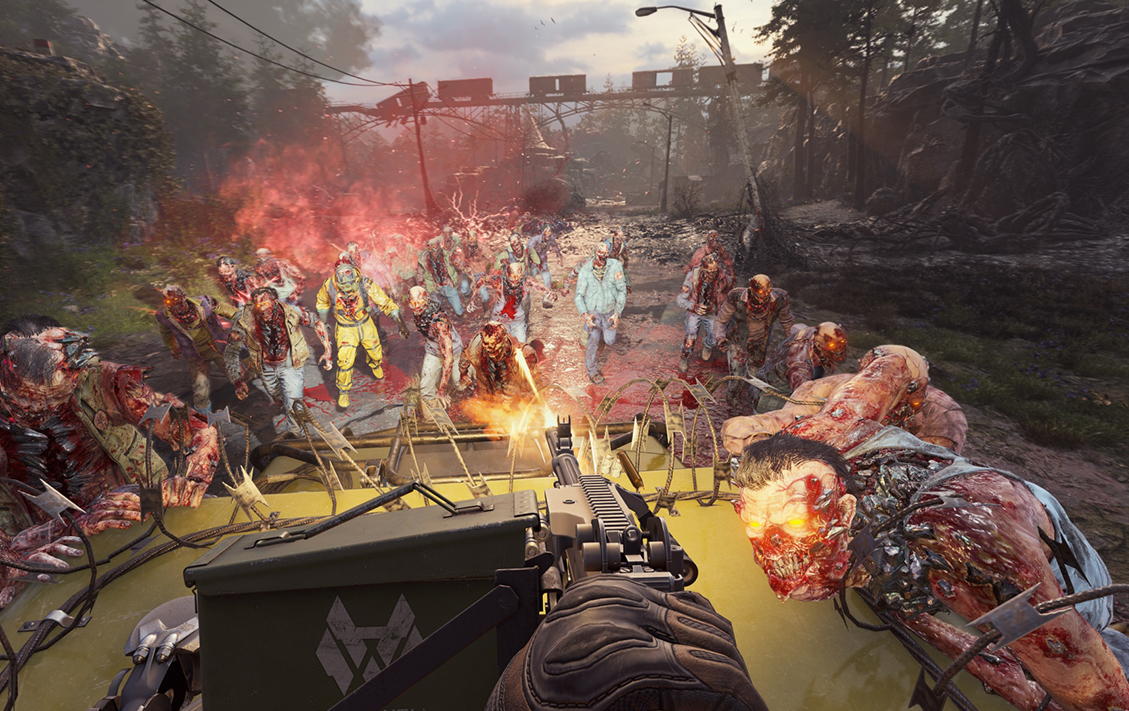 Screens of a zombie horde shooter