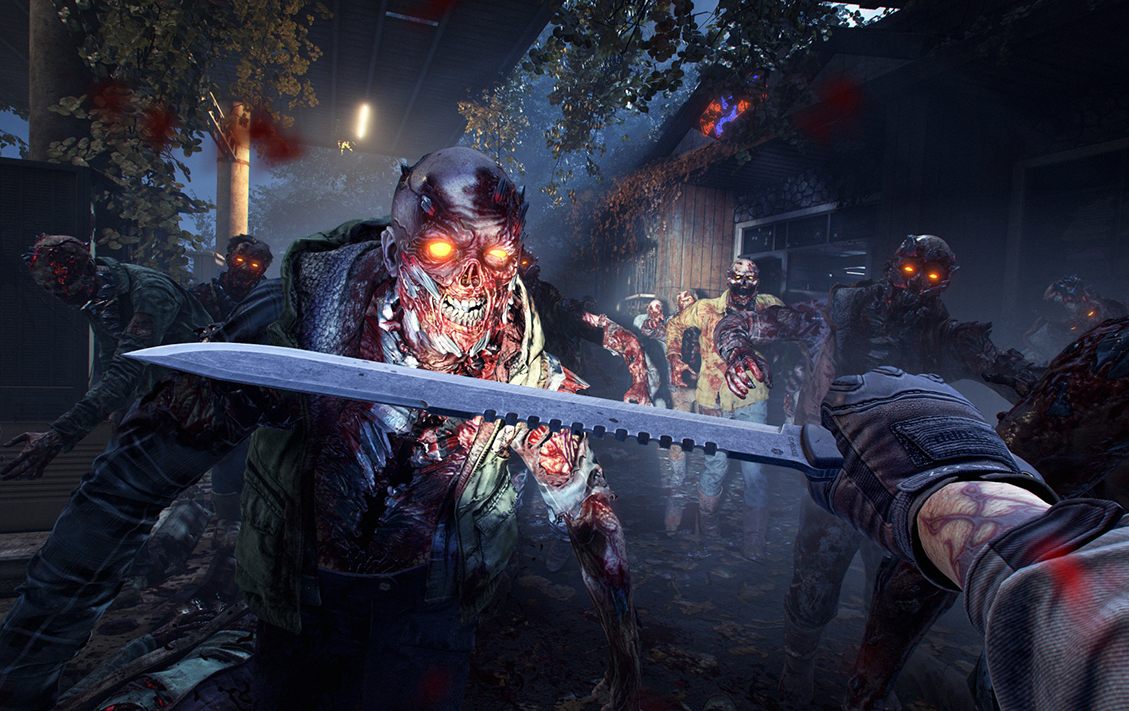 Screens of a zombie horde shooter