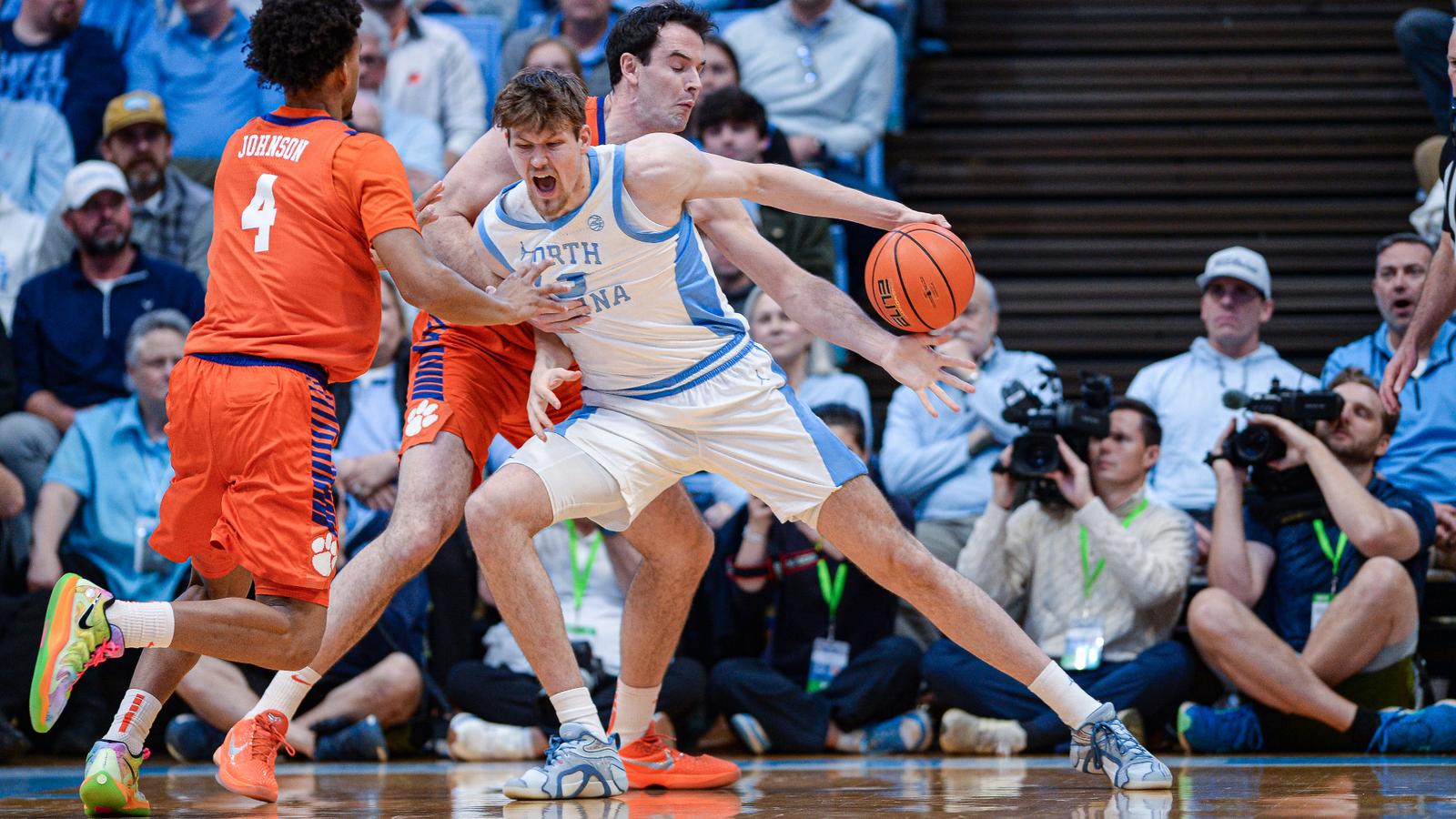 Henri Veesaar University of North Carolina Men's Basketball vs Virginia Tech Dean Smith CenterChapel Hill, NC Saturday, February 28, 2026