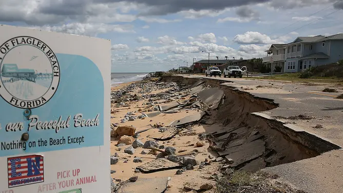 Flagler County, Florida hurricane damage