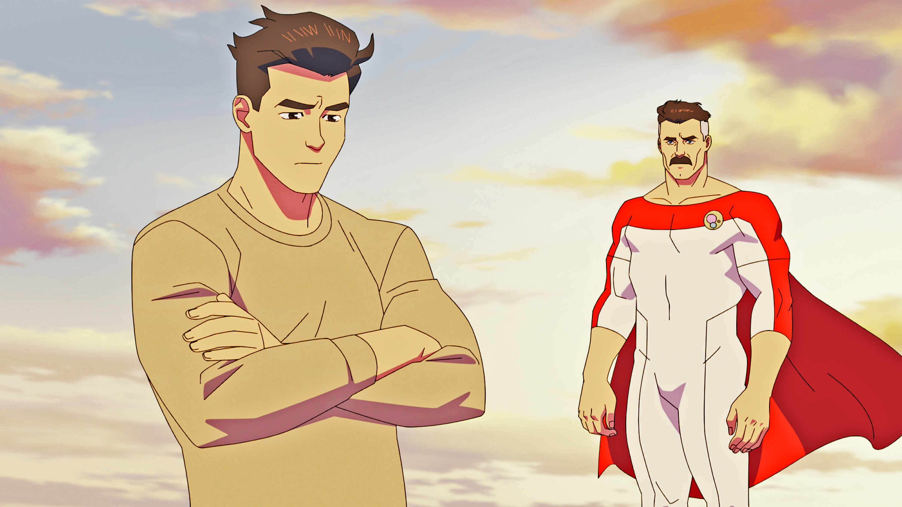 (L-R) Mark and Nolan Grayson in "Invincible" season 4