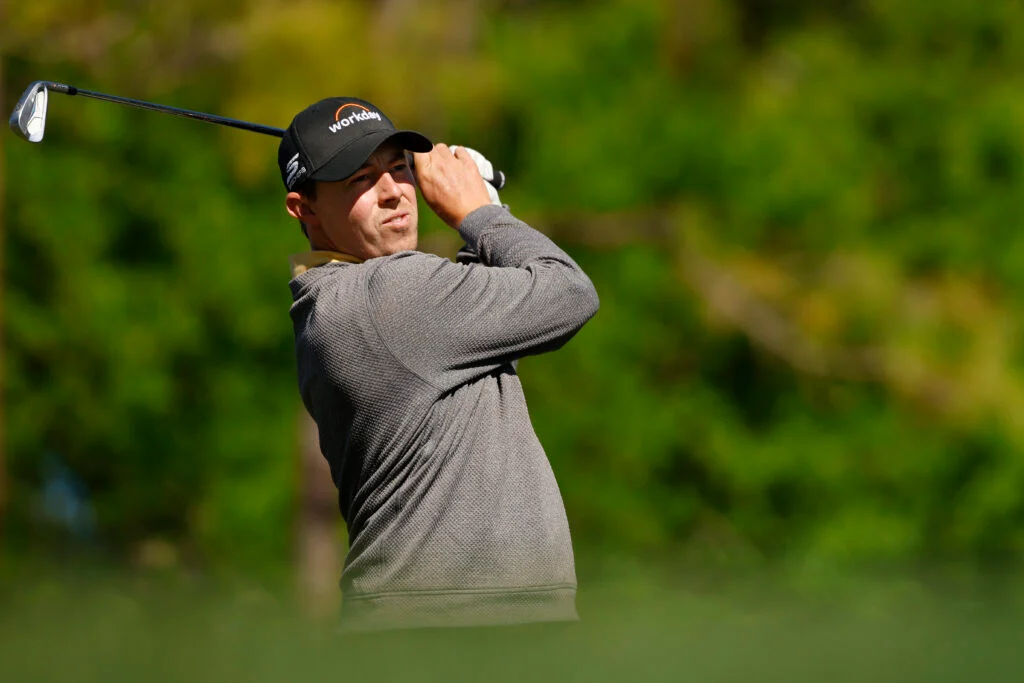 Matthew Fitzpatrick plays a shot during the pro-am prior to the Valspar Championship