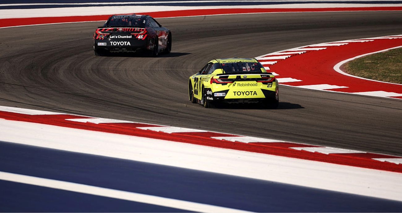 Tyler Reddick and Bubba Wallace drive at COTA.