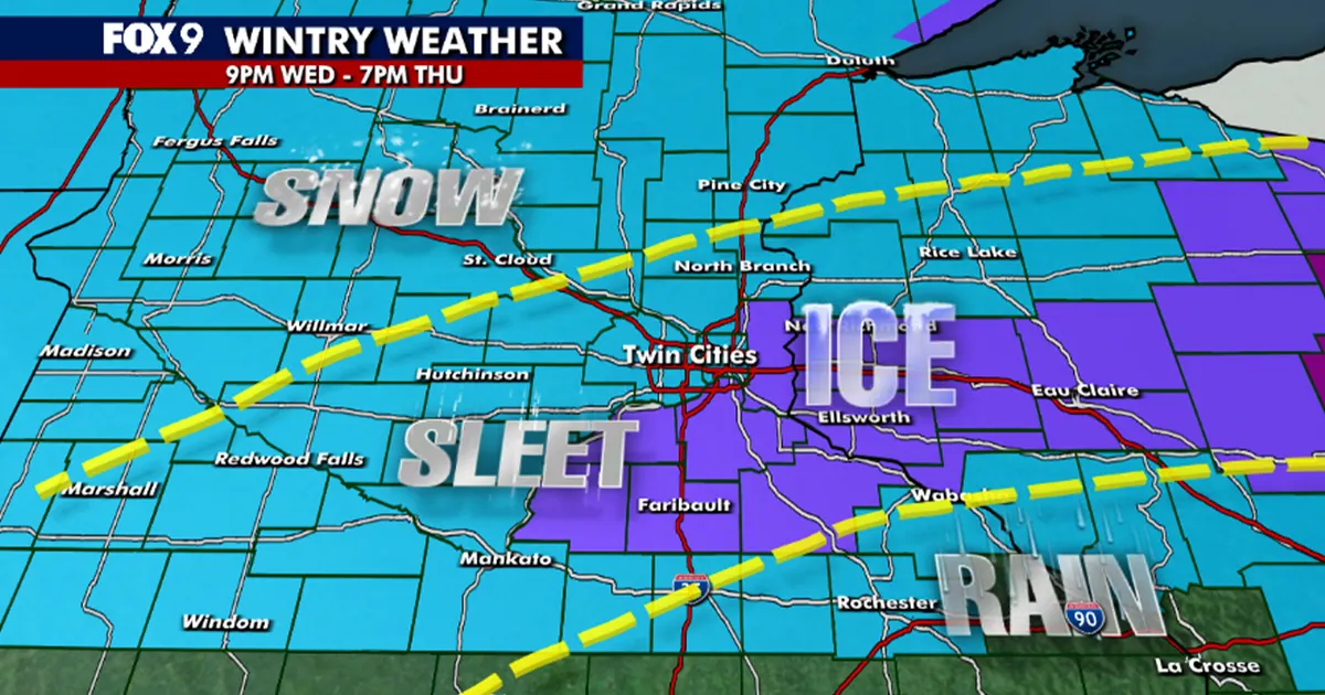 Minnesota weather: Overnight freezing rain expected to create icy conditions Thursday morning
